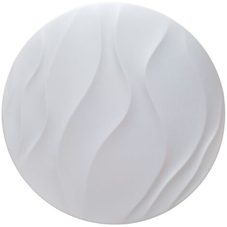 Plafoniera Led Soffitto Rotonda Bianca 80W Luce Fredda Moderno Onde ET-06081