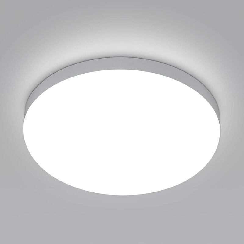 Image of Goeco - Plafoniera led Soffitto Rotonda, Lampada a Soffitto Moderna Bagno 32W 2958LM, Plafoniera Bianco per Bagno Cucina Cantina Garage Balcone, IP54