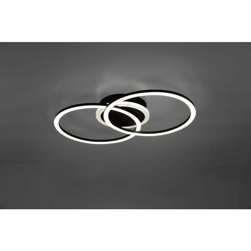 Image of Trio Lighting - plafoniera led cerchi nero opaco