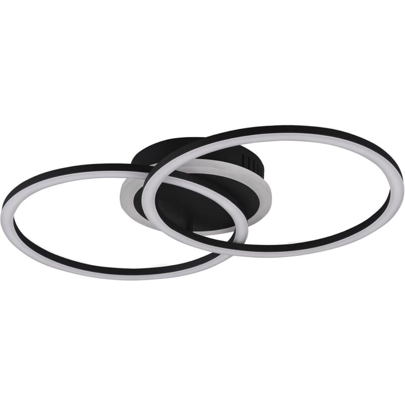 Trio Lighting - plafoniera led cerchi nero opaco