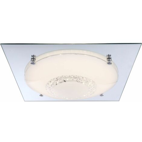 Plafoniera LED soggiorno cristallo specchio luce vetro corridoio faretto Globo 48251-18