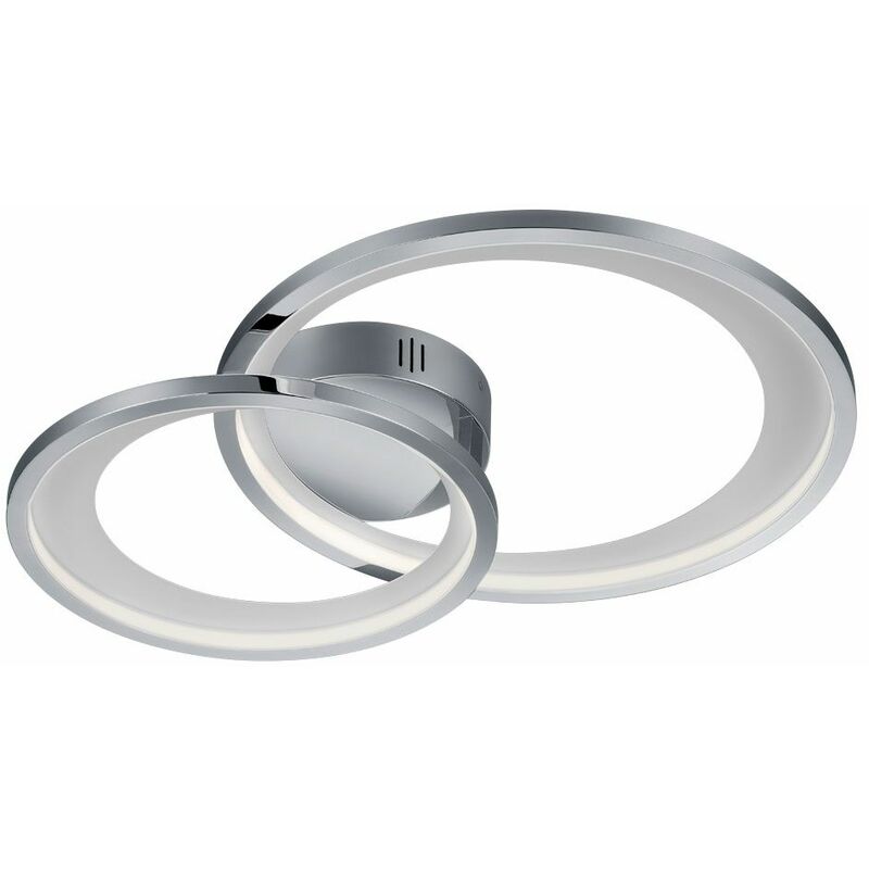 Image of Etc-shop - Plafoniera led soggiorno sala da pranzo faretto lampada anelli argento switch dimmer
