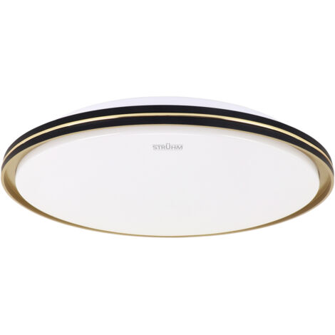 Plafoniera LED Struhm Fiesta rotonda Ø42cm nero oro 24W