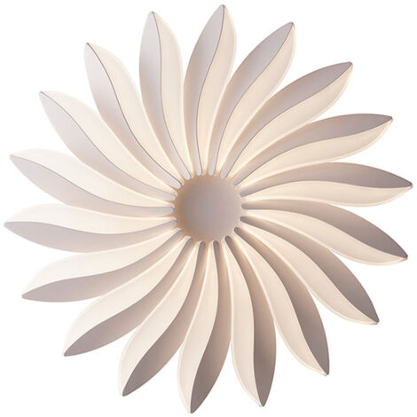 "Plafoniera LED SUNRISE in alluminio bianco 90W con dimmer 4000K (luce naturale) 62 cm."