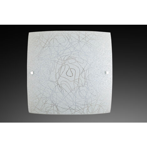 PLAFONIERA LED XINA 20W 40X40XH10CM 4000K IN VETRO