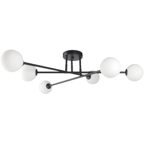 Plafoniera Light Prestige Dorado nero metallo 6xG9 80cm