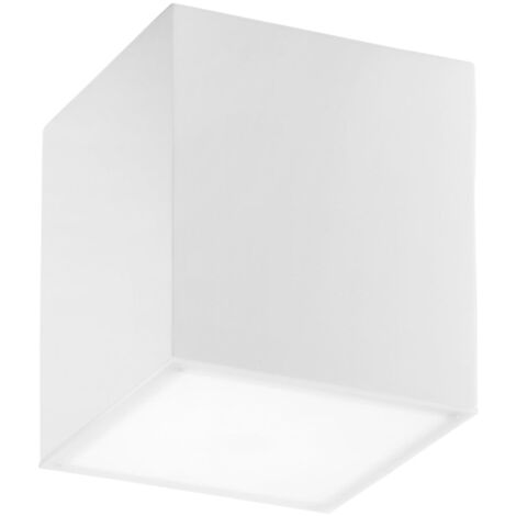 "Plafoniera LIVING in gesso bianco verniciabile 14 cm."