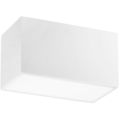 "Plafoniera LIVING in gesso bianco verniciabile 23 cm."