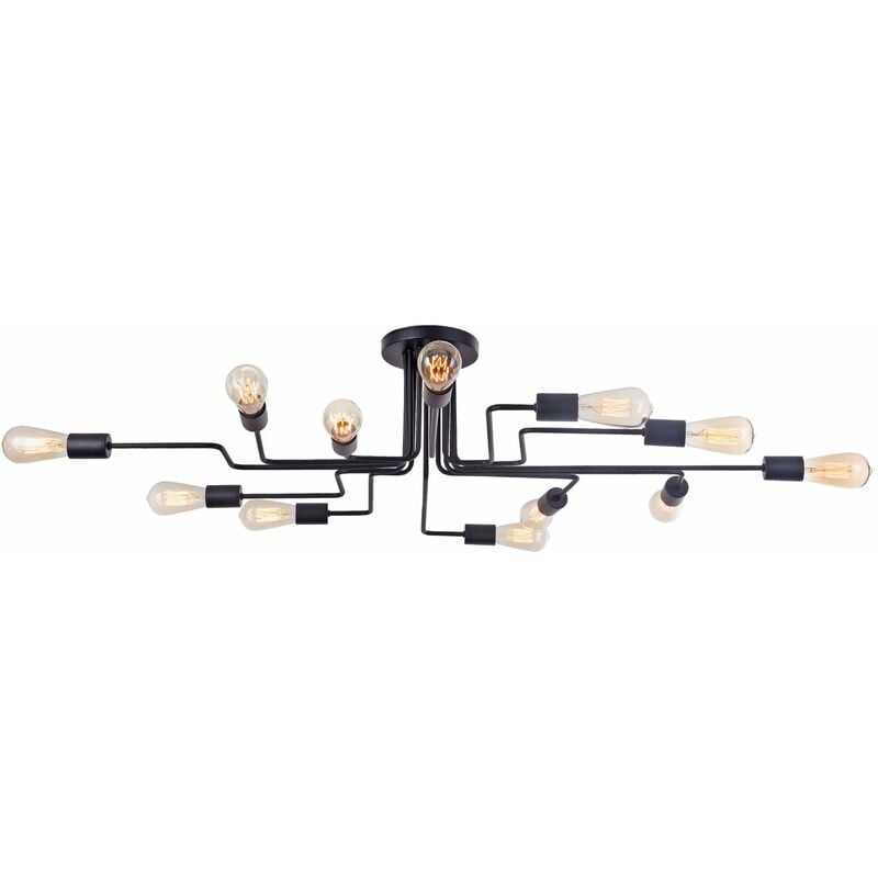 Plafoniera Loft in Metallo Gilbert Nero