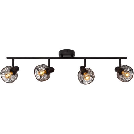 Plafoniera loft Maren 4 faretti nera 76cm E14 Lucide
