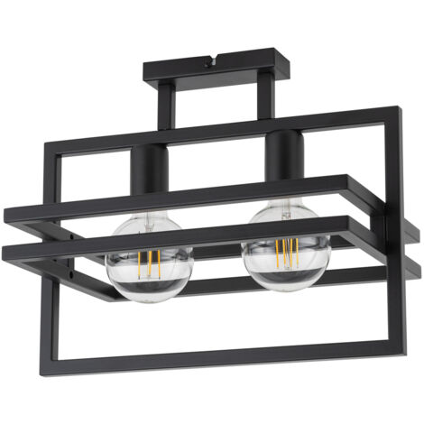Plafoniera loft nera Merci 2, 2xE27 Sigma Lighting