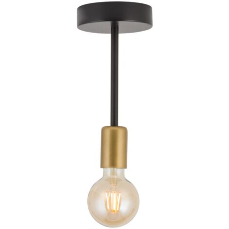 Plafoniera loft nera oro Gino E27 15W Sigma Lighting