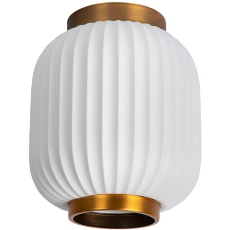 Plafoniera Lucide Gosse porcellana oro/bianco E27 19,5cm