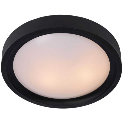 Plafoniera Lucide Lex Ø36cm 2xE27 40W IP20 bianco/nera