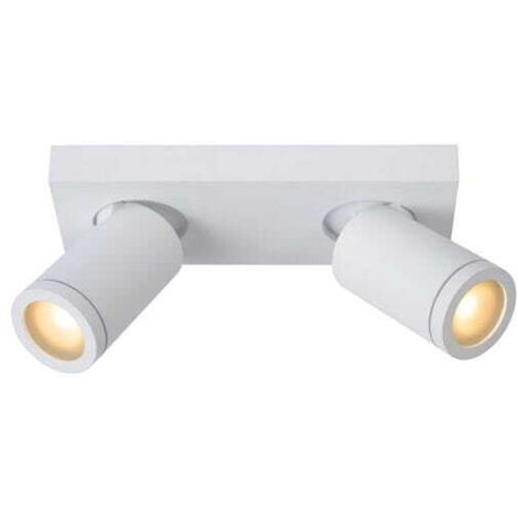 Plafoniera Lucide Taylor bianca 2xGU10 5W dimmer IP44