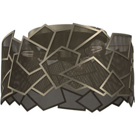 Plafoniera Luminex Camo rete oro titanio 3xE27 max 15W