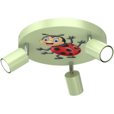 Plafoniera Luminex Fun verde rotonda 3 spot GU10 8W