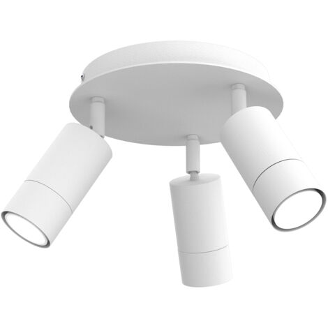 Plafoniera Luminex Link 3 faretti tonda bianca GU10