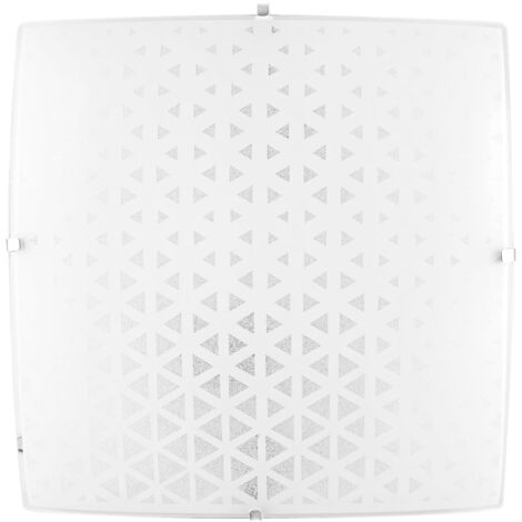 "Plafoniera MAORI in vetro bianco 50x50 cm."