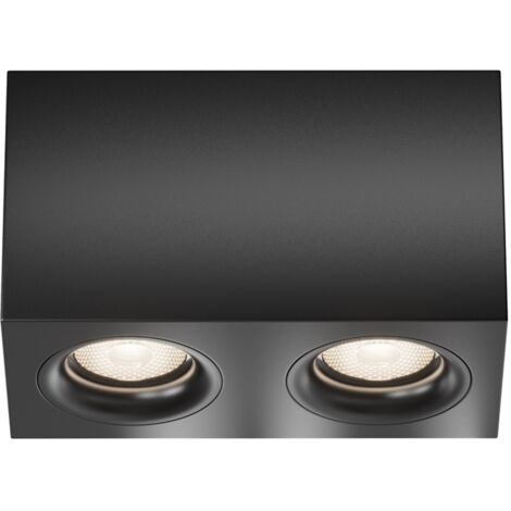 Plafoniera Maytoni Slim nera 2xGU10 alluminio dimmerabile