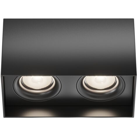 Plafoniera Maytoni Slim nera 2xGU10 dimmerabile IP20