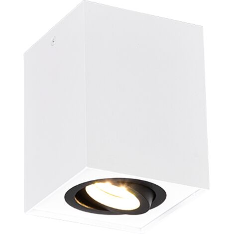 Plafoniera, metallo, nero, 9,6x12,5x9,6 cm, Biscuit