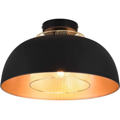 Plafoniera, metallo, nero opaco, D 35 cm, Punch