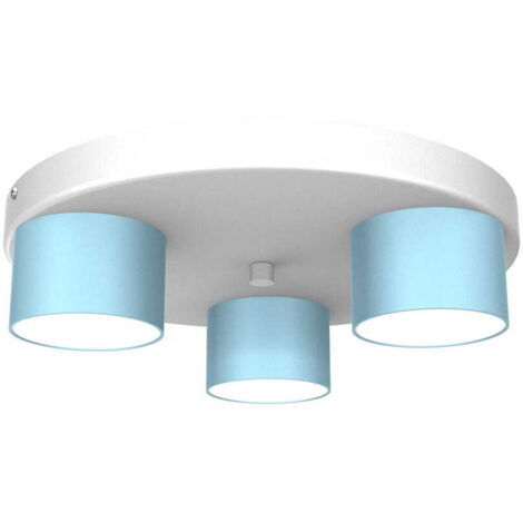 Plafoniera Milagro Dixie blu metallo 3 luci GX53 20W