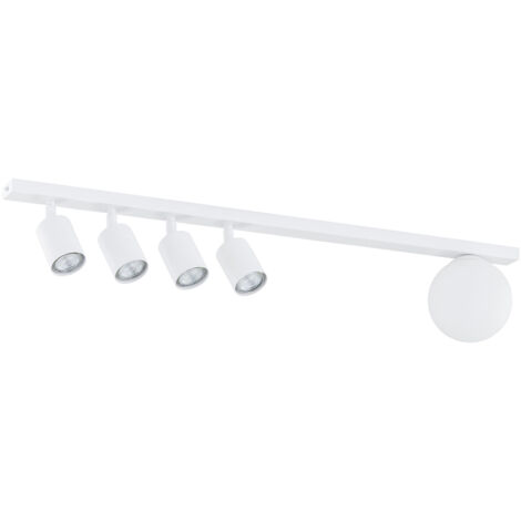 Plafoniera Minimal 5 Luci Sobek In Acciaio Bianco E14+Gu10