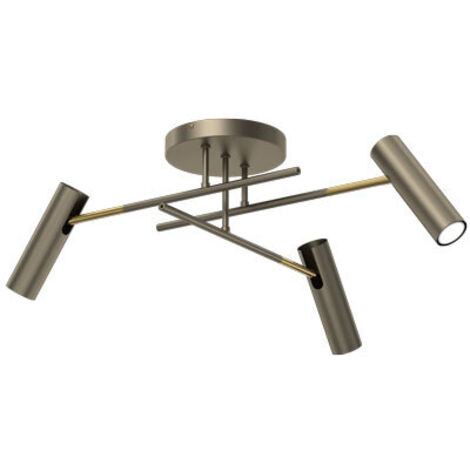 Plafoniera minimal Axion titanio oro 3xGU10 Luminex