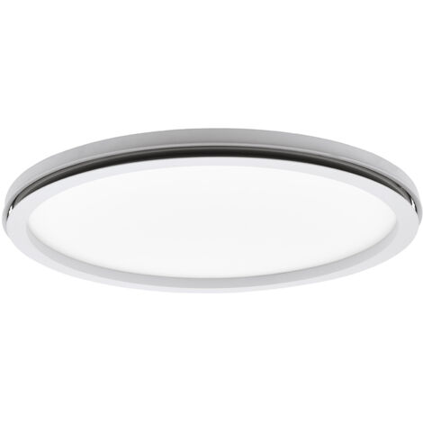 Plafoniera Minimal Lazaras Alluminio Bianco Luce Led Integrato 22W