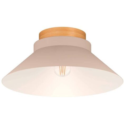 Plafoniera Minimal Moharras Legno Marrone 1 Luce E27