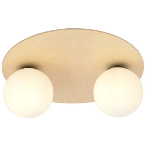 Plafoniera Minimal Pegaso Acciaio Marrone 2 Luci E14 Ip20