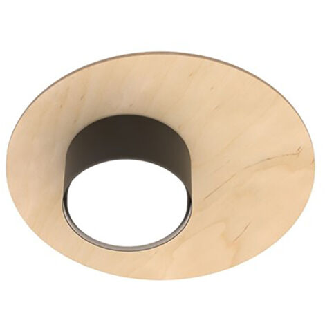 Plafoniera Minimal Persefone Acciaio Nero 1 Luce Gx53 Ip20