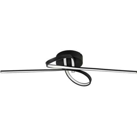 Plafoniera Minimal Selvina 1 Acciaio Nero Luce Led Integrato 19W