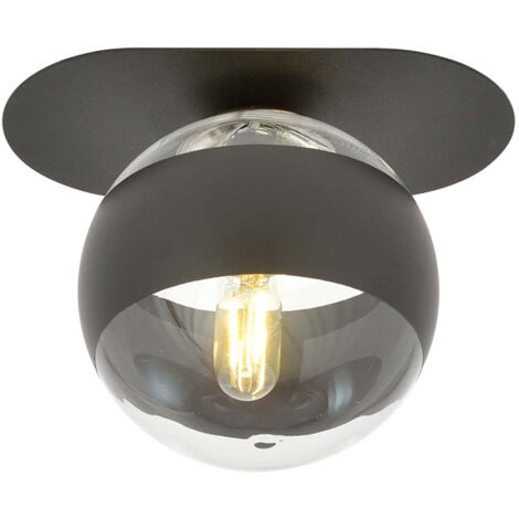 Plafoniera Minimal Teia Acciaio Nero 1 Luce E14 Ip20