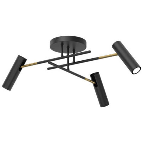 Plafoniera minimalista nero-oro Luminex Axion 3xGU10 8W