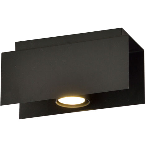Plafoniera Moderna 1 Luce Cassiopea In Acciaio Nero