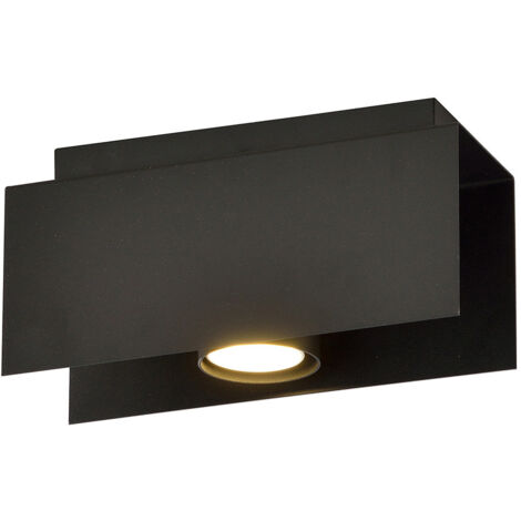 Plafoniera Moderna 1 Luce Cassiopea In Acciaio Nero