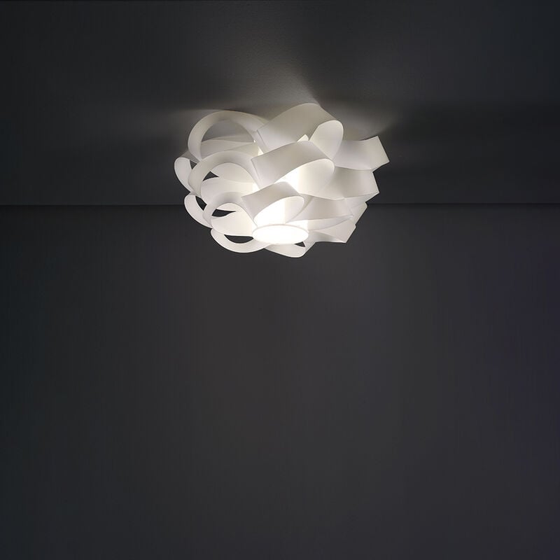 Image of Linea Zero - Plafoniera Moderna 1 Luce Cloud D40 In Polilux Bianco Made In Italy - Bianco