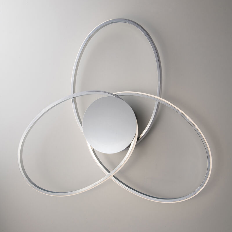 Plafoniera Moderna 3 Luci Led Integrata Metallo e