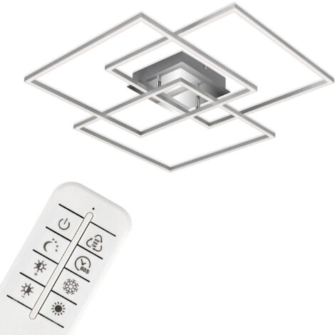 PLAFONIERA MODERNA 3 MODULI QUADRATI ALLUMINIO 70X70 4800LM 52W