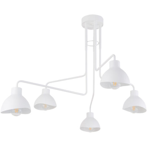 Plafoniera moderna 5 luci bianca Holi Sigma E27 orientabile
