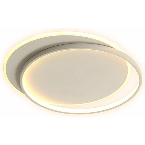 Plafoniera moderna a LED bianca per soggiorno, design circolare in metallo 32W 2880LM, luce calda 3000K, illuminazione a soffitto per camera da letto, cucina, corridoio, lampada a sospensione