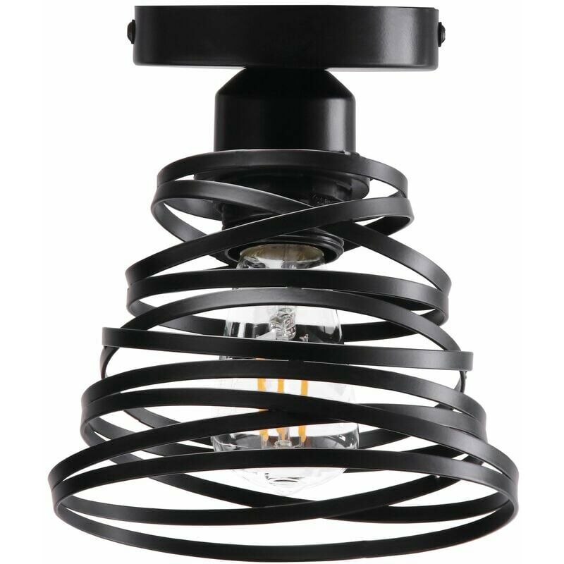 Plafoniera moderna a molla in metallo E27