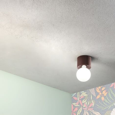 Plafoniera moderna alluminio Corten - BOW E27 lampadina a vista