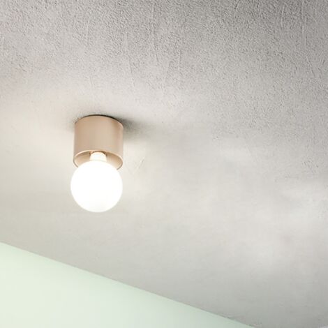Plafoniera moderna alluminio Oro - BOW E27 lampadina a vista