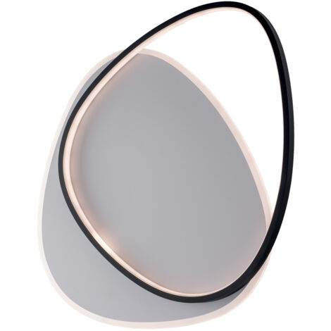 Plafoniera Moderna Amy Led Integrato Cct Alluminio Bianco E Nero 52 W