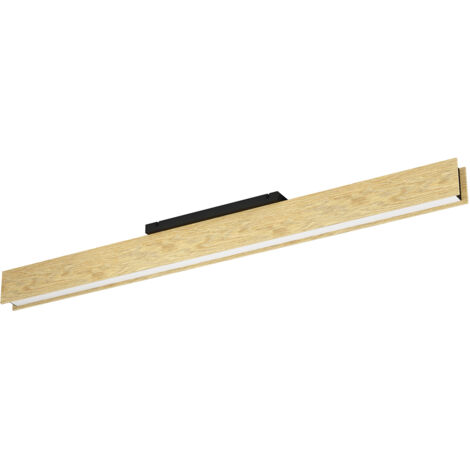 Plafoniera Moderna Anchorena-Z Legno Marrone Luce Led Integrato 35W