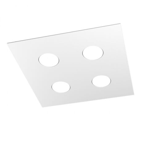 Plafoniera Moderna Area Metallo Bianco 4 Luci Gx53